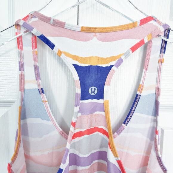Lululemon Cool Racerback in Bleacher Stripe White Iris Flower - Picture 5 of 5